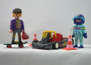 Playmobil 3011 & 3012 Skateboarder und Go Kart Racer (ohne Kartons) - Bild 1 von 12