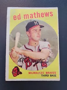 1959 Topps - #450 Eddie Mathews - Imagen 1 de 2