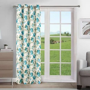 Ion Teal 90% Blackout Curtains 84 Inches Long For Bedroom Grommet Room Darkening - Picture 1 of 5