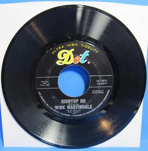 1966 Giddyup Go / Working Man's Prayer Wink Martindale 45 Record Dot HEAR - Photo 1/4
