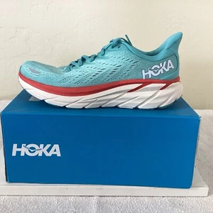 Hoka One One Clifton 8.5B Damenschuhe Aquarell/Eierschalenblau NEUWERTIG - Bild 1 von 10