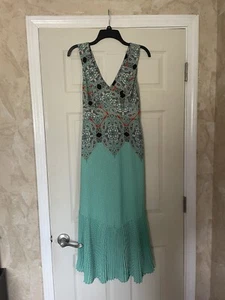 MAEVE (anthropology) aqua teal green blue maxi sundress sz 4 - Picture 1 of 8