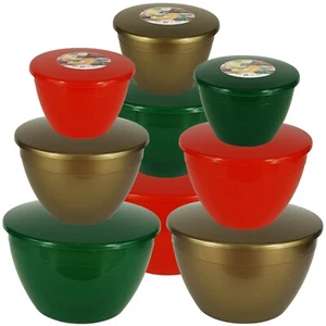 Tazones y tapas de pudín de vapor Just Pudding Basins colección festiva de Navidad - Imagen 1 de 5