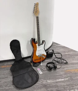 Kit de inicio de guitarra eléctrica para principiantes NOVATAGE 39 pulgadas tamaño completo con estuche, correa - Imagen 1 de 16