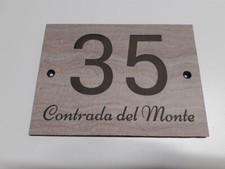 NUMERO CIVICO MODERNO PERSONALIZZATO RESINA PIETRA