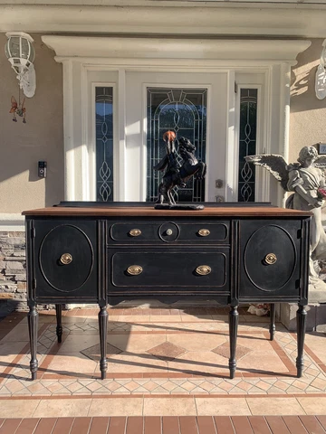 Shabby Chic Buffet Sideboard Farmhouse French Country Cottage Server Cover