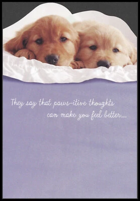 Greeting Card - Dog Puppy Retriever - Get Well - 0602 - Image 1 of 2