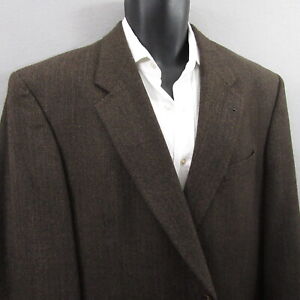 Daniel Cremieux Mens Dillards Sport Coat Size 44 L Brown Ventless Blazer