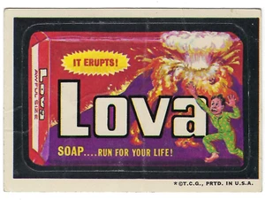 1973 Topps Wacky Packages 3rd Series 3 LOVA SOAP white back poor filler - Picture 1 of 2