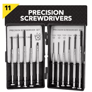 11 Mini Precision Screwdriver Set Kit Repair Tool Phone Glasses Watch Jewellers - Picture 1 of 8