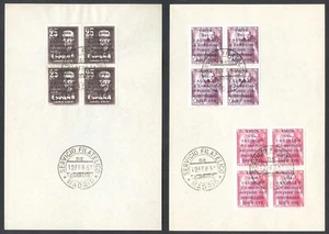 ESPAÑA 1951 - EDIFIL 1088/90 BLOQUES 4 USADO - VISITA A CANARIAS - CERTIFICADO - Picture 1 of 9
