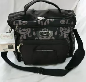 NEU Lillybit Messenger Rucksack Wickeltasche schwarz Scroll Demdaco neu mit Etikett - Bild 1 von 11