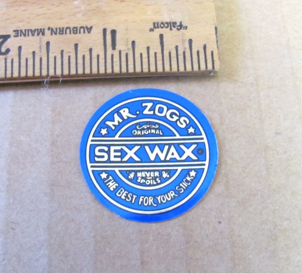 SEXWAX Vintage Sex Wax Mr Zog's Blue Foil Sticker Decal New Surfboard Surfing 3cm Mini