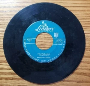 Vintage 45 Margie Rayburn I'm Available & If You Were Liberty F-55102 1957 - Imagen 1 de 2