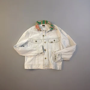 Lee M.R. vintage Giacca camionista denim beige uomo taglia small made in USA anni 70 80 - Foto 1 di 9