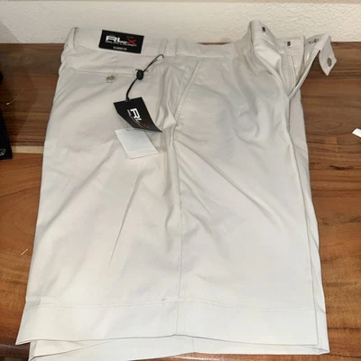 Shorts de golfe masculino RLX Ralph Lauren ajuste clássico desempenho, areia básica, 34 - Imagem 1 de 4