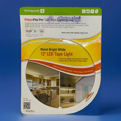 Armacost Light RibbonFlex Pro 12' Warm White LED Tape Lighting NEW NIP - Image 1 of 2