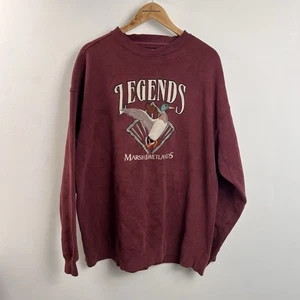 Legends Marsh And Wetlands Mallard Duck Sweatshirt XXL Nature Maroon Animal - Picture 1 of 7