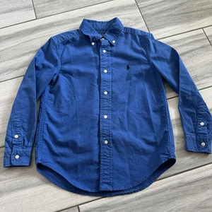 Ralph Lauren Hemd Jungen 6 Blau Oxford Button Down Langarm Classic Pony - Bild 1 von 6