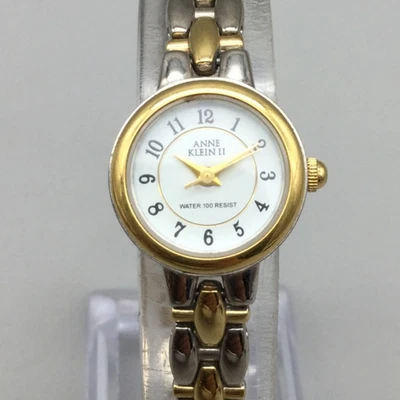 Vintage Anne Klein II Watch Womens 20mm Two Tone Gold Silver New Battery 7.25" - Image 1 of 4