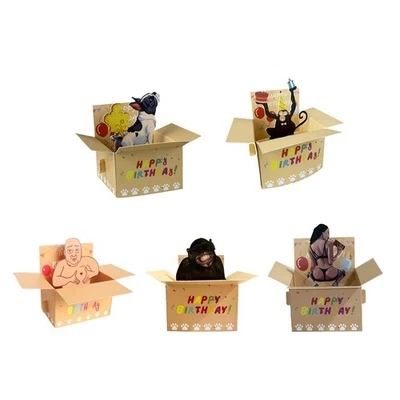 3D Up Greeting Card Pet Creative Birthday Cards Surprise Humor Fun D2P3 - Image 1 of 4