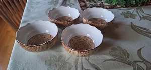 BELLE 222 Fifth Pts International 5,5" ciotole Lyria porcellana zafferano fine Cina  - Foto 1 di 5