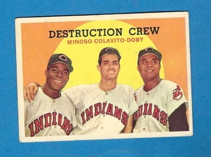 1959 Topps Destruction Crew HOF MinnieMinoso/Rocky Colavito/HOF Larry Doby #166 - Picture 1 of 2