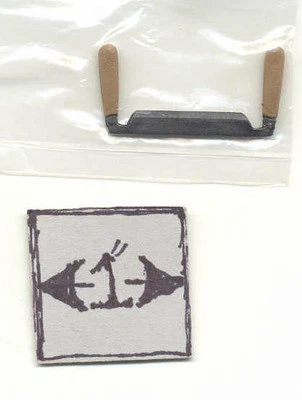 ISLAND CRAFT MINIATURES DRAW KNIFE 1/12 scale dollhouse cast metal miniature tool ISL0193 Craft Island