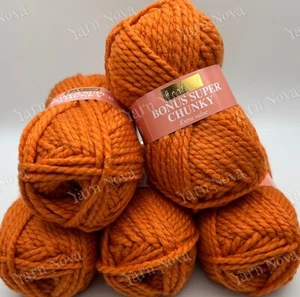 Hayfield Bonus Super Chunky Knitting Yarn Wool - 5x100g Balls - 647 Burnt Orange - Picture 1 of 10