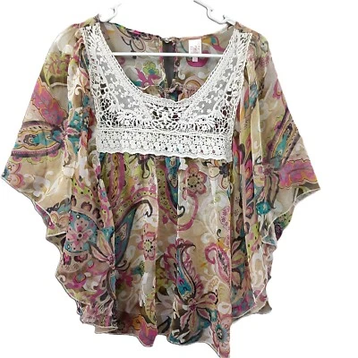 Pullover Rue 21 Juniors Top Talla XL, Borde Deshilachado Ligero Transparente Ver Foto Foto 1 de 4