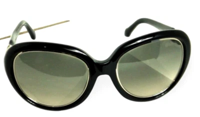 Roberto Cavalli Acqua 781S 01B Black n Gold Round Sunglasses 56-20-135 Logo - Image 1 of 4