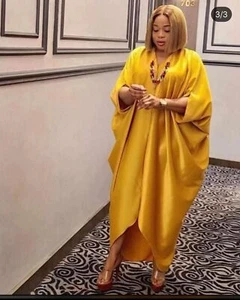 long dress dress Plus Size Smooth and loose V-neck, comfortable and fashionable - Picture 1 of 17
