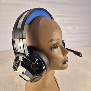 Gaming Headset Microphone Switch PC PS4 PS5 Xbox One Noise Canceling Wired Blue - Picture 1 of 15