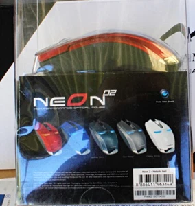 Powerlogic neon 02 red wired mouse - Picture 1 of 4
