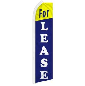 For Lease Swooper Flutter Feather Advertising Now Leasing Apartments Banner Flag - Picture 1 of 6