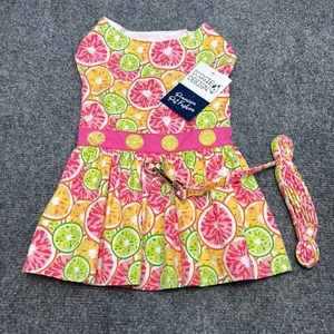 Doggie Design Citrus Slice Dog Dress with Matching Leash Size L - Picture 1 of 8