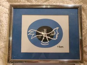 georges braque serigraph 11 x 14 matted HAND SIGNED - Picture 1 of 6