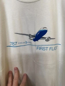 Boeing 787 Dreamliner First Flight T-Shirt 2XL White Given to Employees - Picture 1 of 6
