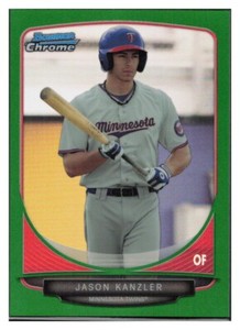 F787 JASON KANZLER RC GREEN REFRACTOR 2013 BOWMAN CHROME 73/75 TWINS #BDPP100