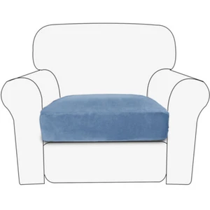 Stretch Velvet Couch Cushion Covers Sofá Seat Slipcover Chair Loveseat Protector - Imagen 1 de 44