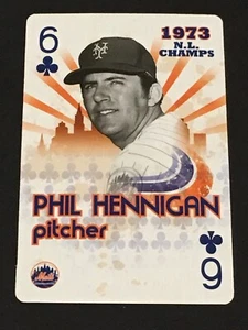 *RARE* PHIL HENNIGAN 1973 NY Mets 40th Anniversary Playing Cards - 2013 Caesars - Picture 1 of 2