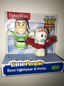 Fisher Price Little People Disney Pixar Toy Story 4 Buzz Lightyear & Forky New - Picture 1 of 9