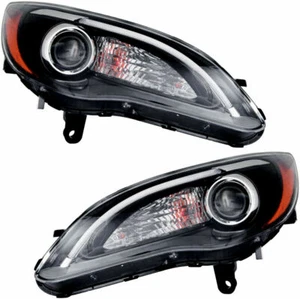 FOR CHYSLER 200 2011 2012 2013 2014 HEADLIGHT W/BLACK RIGHT & LEFT PAIR - Picture 1 of 1