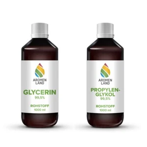 Glycerin E422 (VG) 1 Liter + Propylenglycol E1250 (PG) 1 Liter Pharmaqualität - Bild 1 von 3