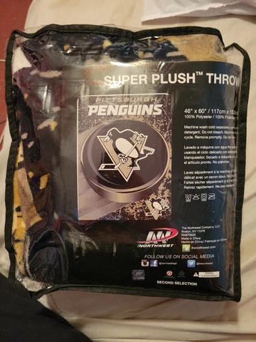 Northwest Pittsburgh Penguins  Super Plush Fleece Throw Blanket (46" x 60") Cover