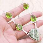 Green Swiss Opal 925 Silver Plated Handmade Necklace of 16" Ethnic