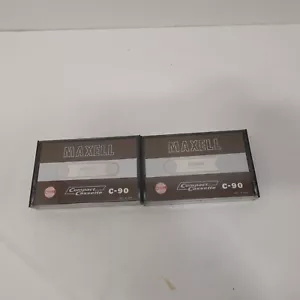 2 cintas de casete en blanco Maxell C-90 nuevas de colección hechas en Japón - Imagen 1 de 5