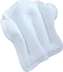 Inflatable Bath Pillow Cushion with Soft Cover & Suction Cups - Blow-Up - Picture 1 of 2