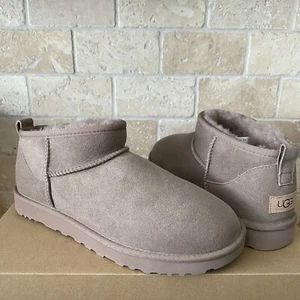 UGG Classic Ultra Mini Caribou  Water-resistant Suede Boots Size US 8 Women - Picture 1 of 6