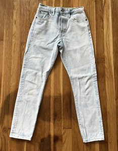 Women’s Levis Premium 501 Skinny Marbled Jean W25 L28 buttons closure - Picture 1 of 14